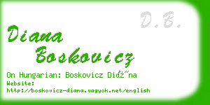 diana boskovicz business card